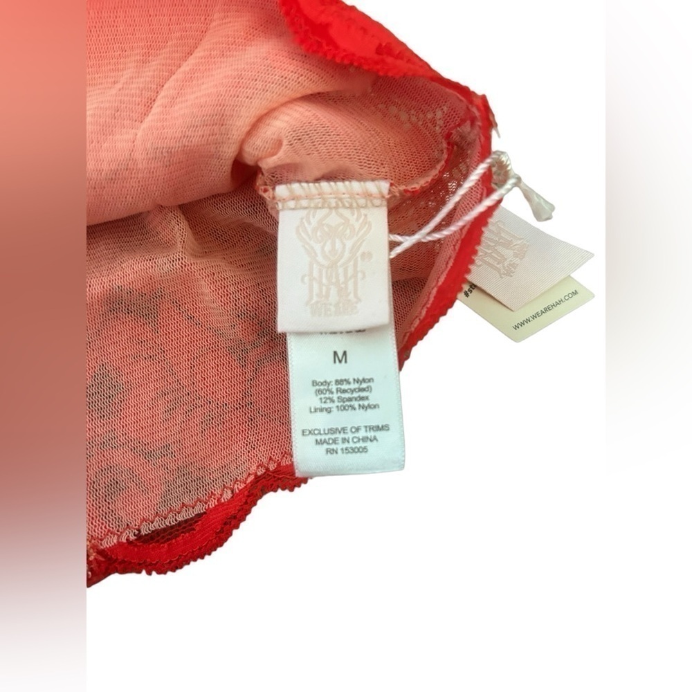 Free People Revolve We are HAH Top 2 Bottom Cami in Blood Orange Size Medium NWT - Picture 8 of 15